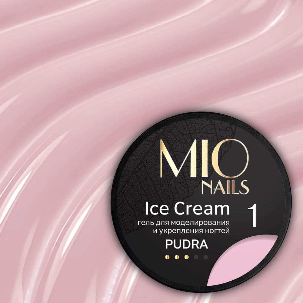 MIO Nails, Гель для моделирования ногтей Ice Cream Gel Pudra- #01 13г