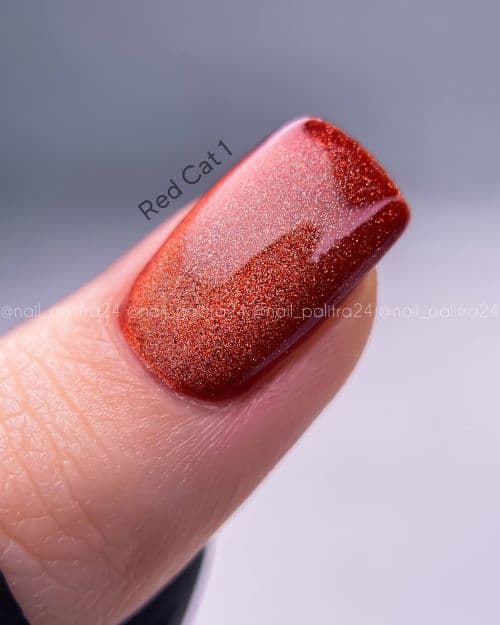 КИРА гель-лак кошачий глаз RED 001 10мл