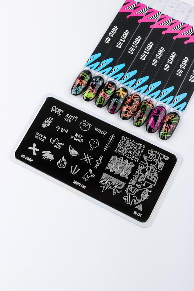 Go! Stamp, Пластина для стемпинга 174 Happy Sad