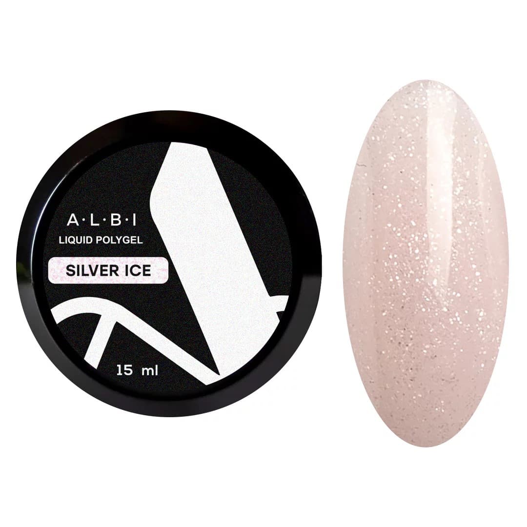 ALBI, Жидкий гель LIQUID POLYGEL Silver ice,30ml (банка) #