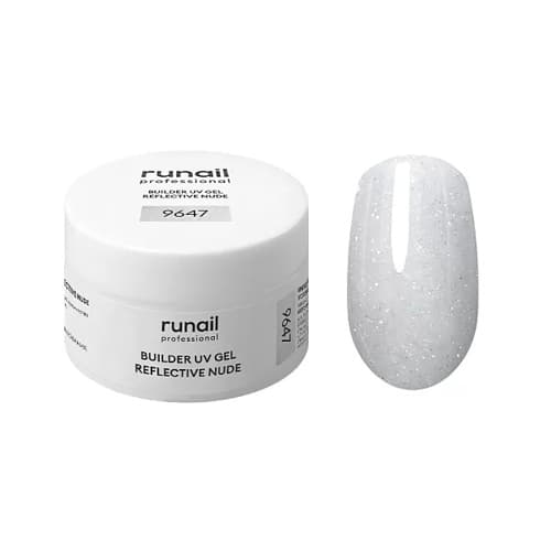 Runail, Моделирующий УФ-гель светоотражающий BUILDER UV GEL REFLECTIVE NUDE 15 г №9647