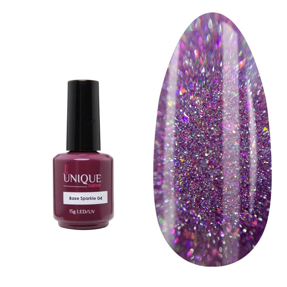 Unique, База Сияние 04 (Sparkle 04) (15ml) #