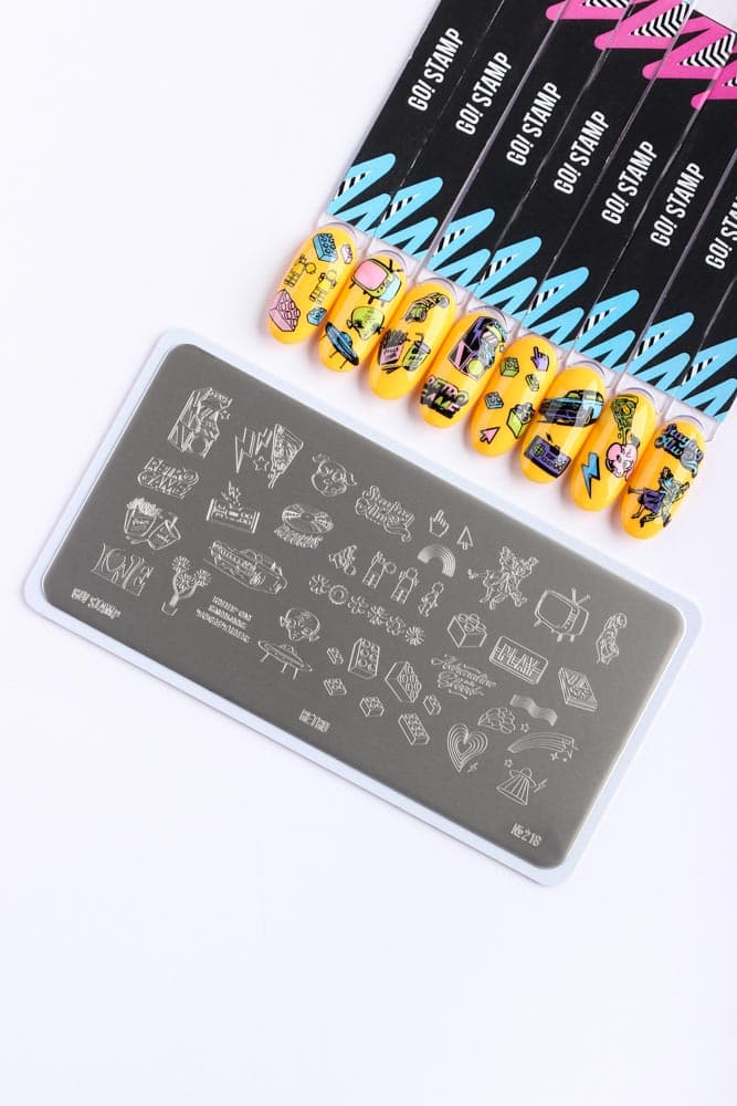 Go! Stamp, Пластина для стемпинга 218 Retro
