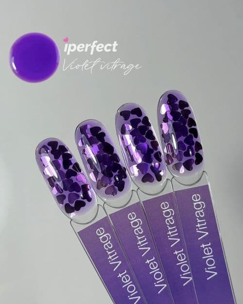 iPerfect, Vitrage Violet color gel - гель-лак для ногтей 10гр