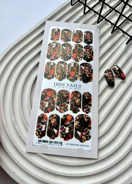 IBDI,  Пленки для маникюра IBDI NAILS 25 DRAGONS KINSUGI