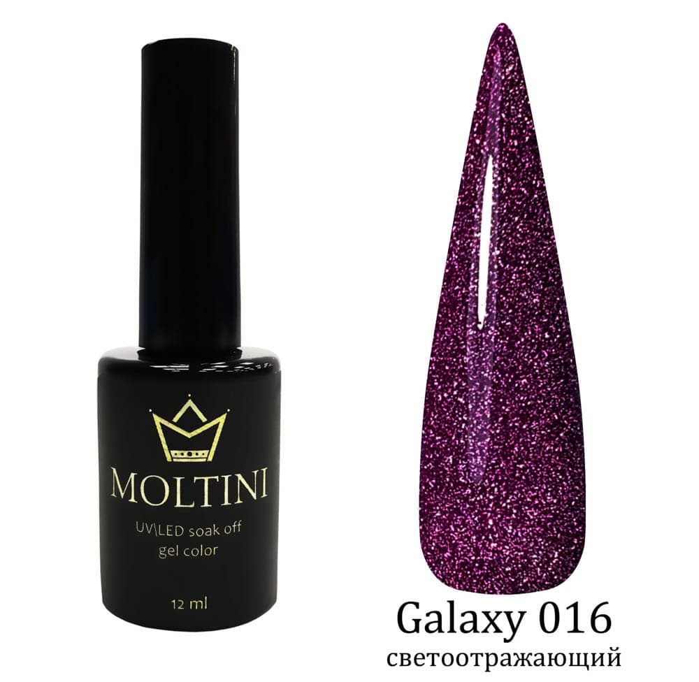 Moltini светоотр.гель-лак Galaxy 016. 12мл #