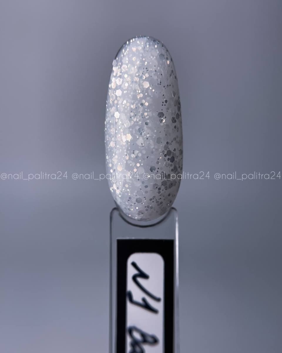 Grattol Rubber Base Opal Glitter №1  9 ml