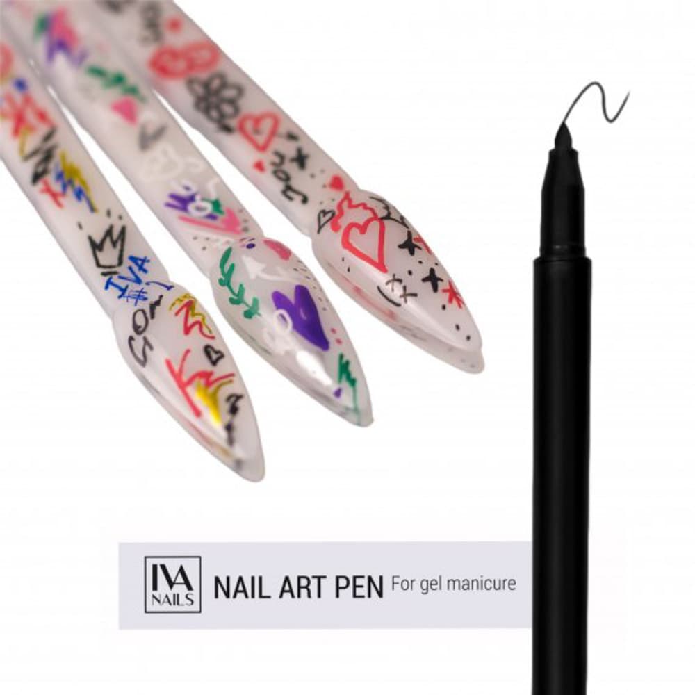IVA nails, Акриловый фломастер (Black) 12