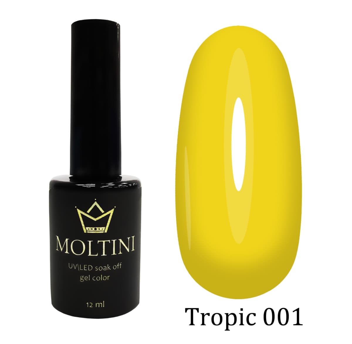 Moltini цветной гель-лак  "Tropic" № 001. 12 мл. #