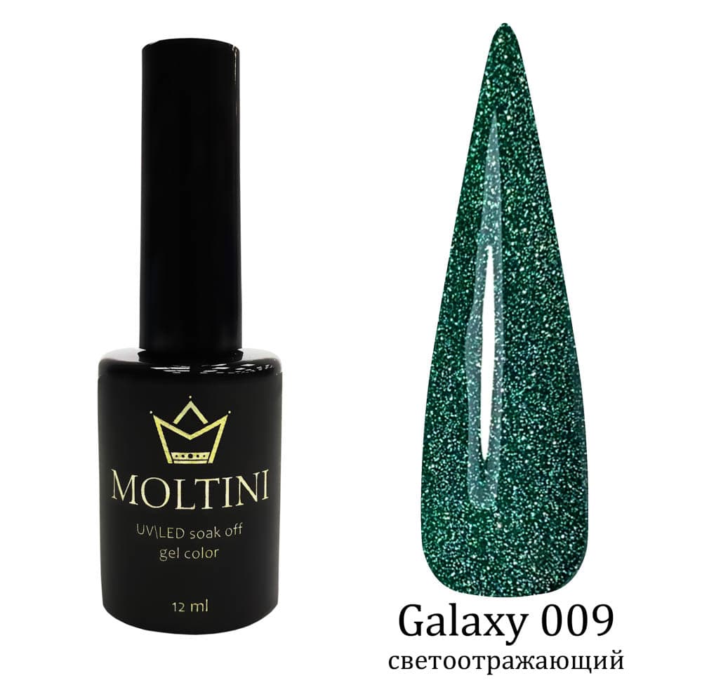 Moltini светоотр.гель-лак Galaxy 009. 12мл