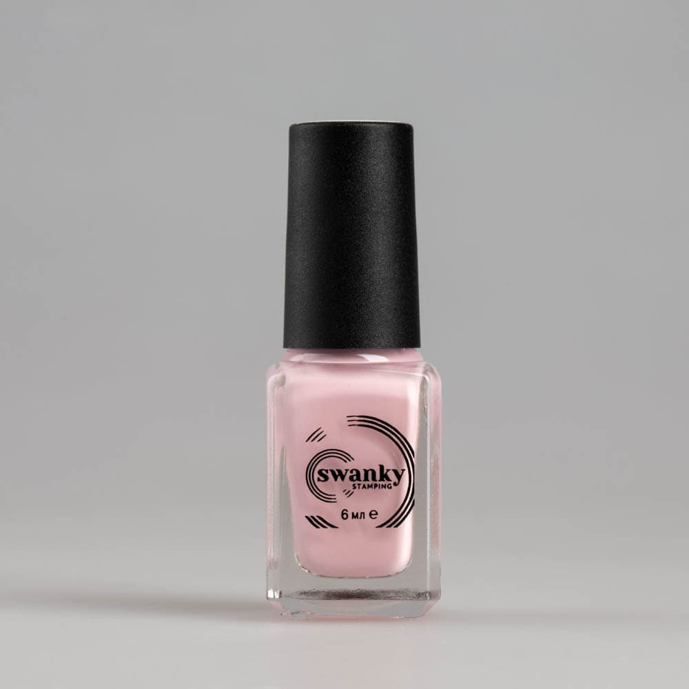 Swanky Stamping, Лак для стемпинга S061, сливочно-розовый, 6мл