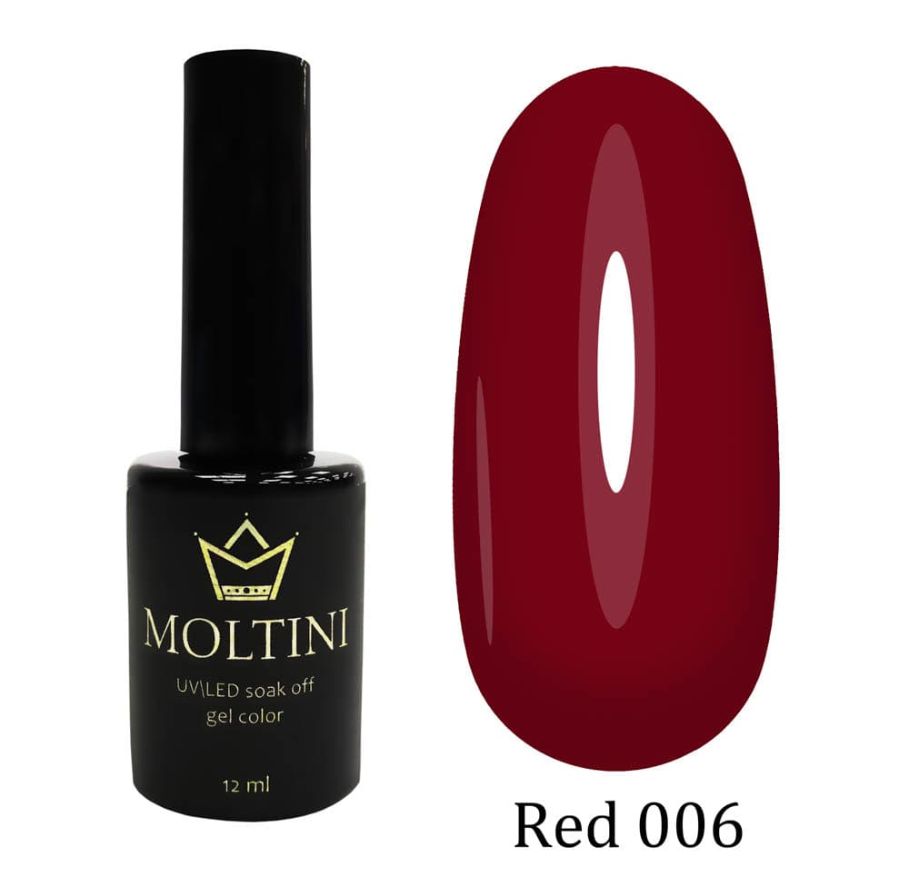 Moltini цветной гель-лак Red № 006. 12 мл.