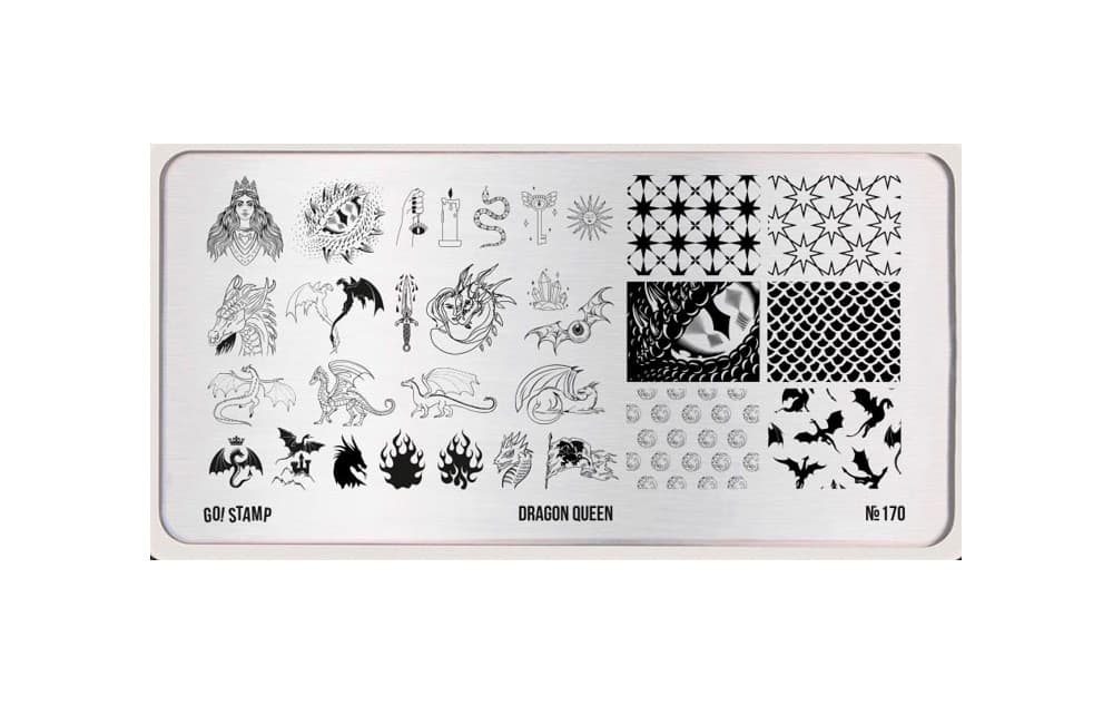 Go! Stamp, Пластина для стемпинга 170 Dragon Queen