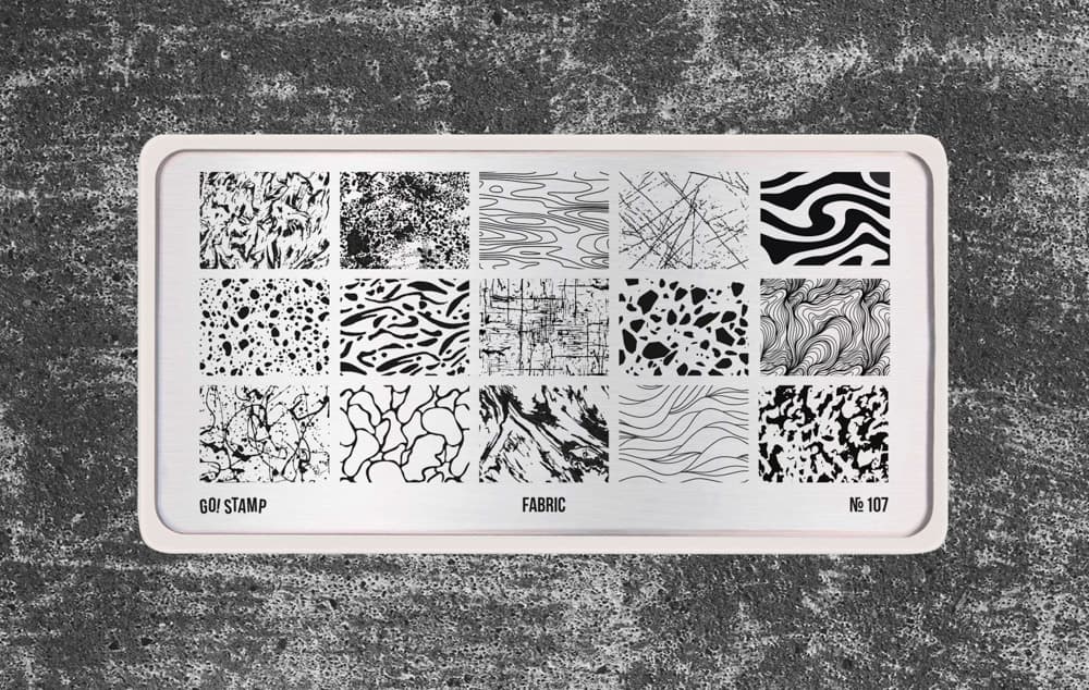 Go! Stamp, Пластина для стемпинга 107 Fabric