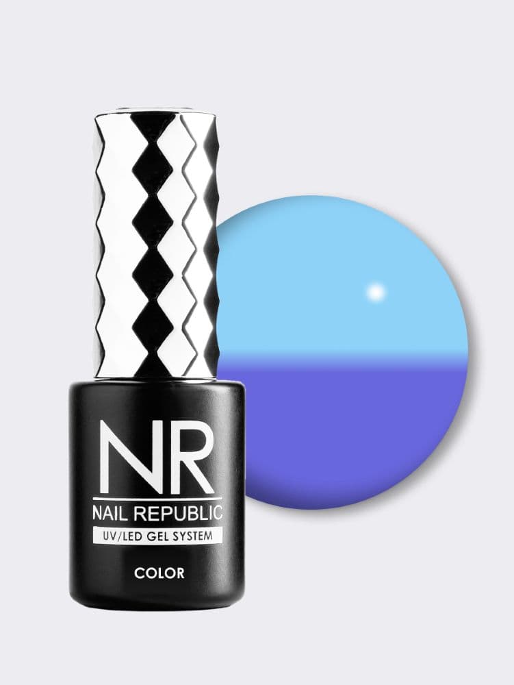Nail Republic, Гель-лак THERMO COLOR 602, Фиолетовый-голубой (10мл)