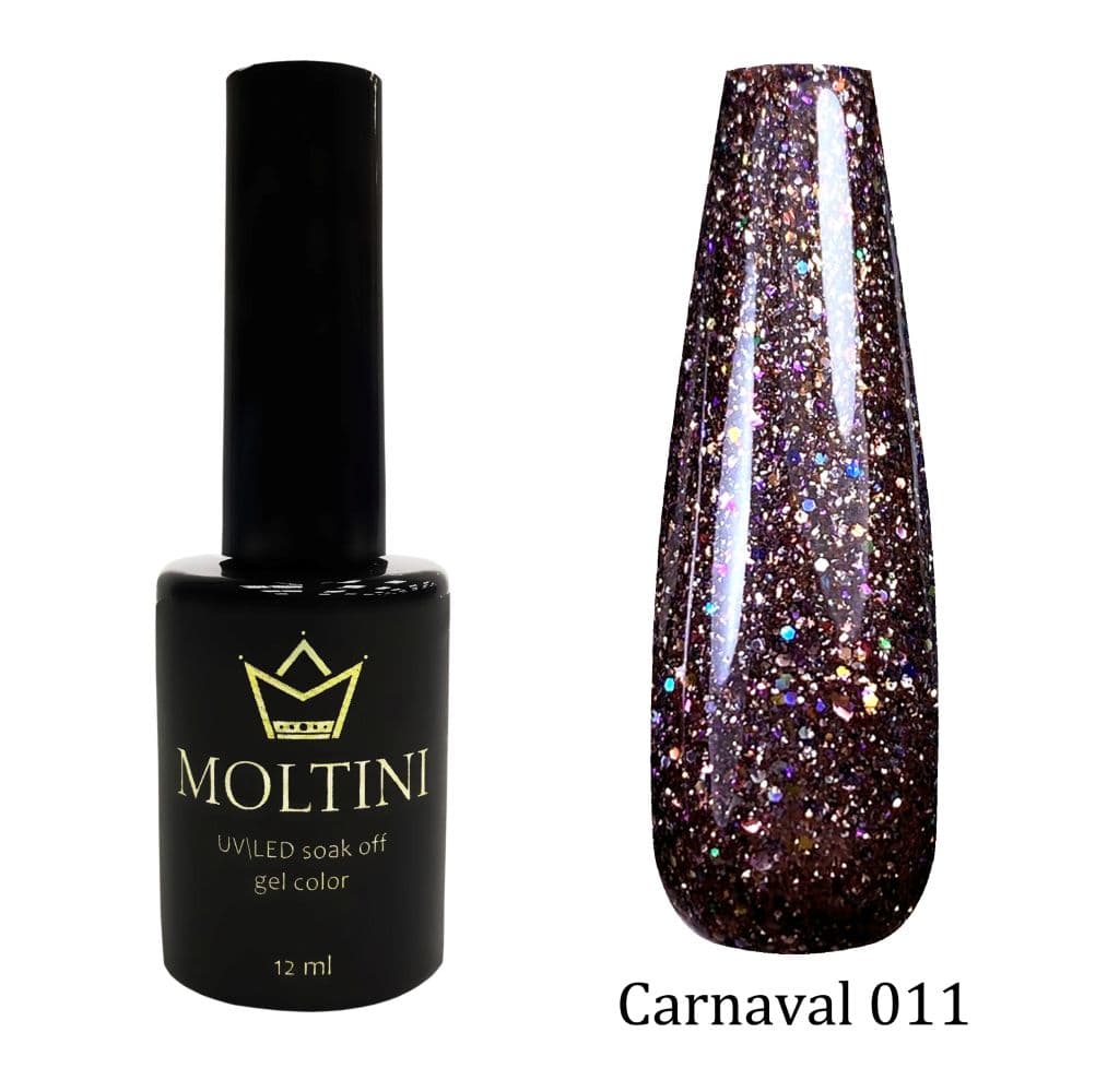 MOLTINI светоотраж.голографический лак "Carnaval" 011. 12 мл.