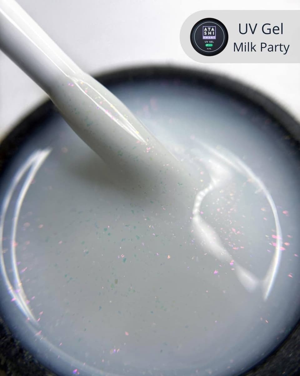ATASHI Smart Uv gel, Party Milk ,15мл