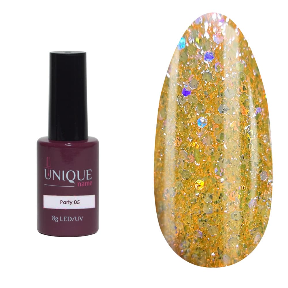 Unique, Гель-лак Вечеринка 05 (Party 05) (8ml)