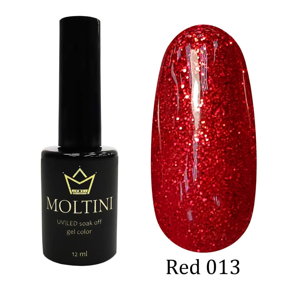 Moltini цветной гель-лак Red № 013. 12 мл.