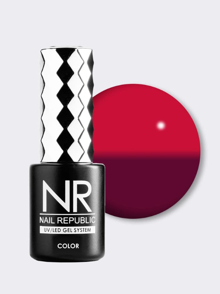 Nail Republic, Гель-лак THERMO COLOR 604, Сливовый-розовый (10мл)