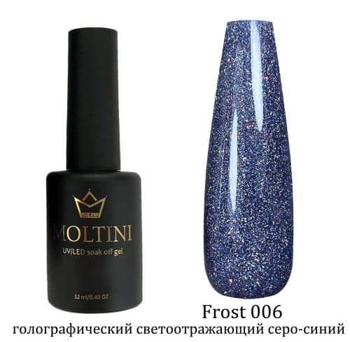 Moltini светоотр.голограф.гель-лак Frost 006. 12мл