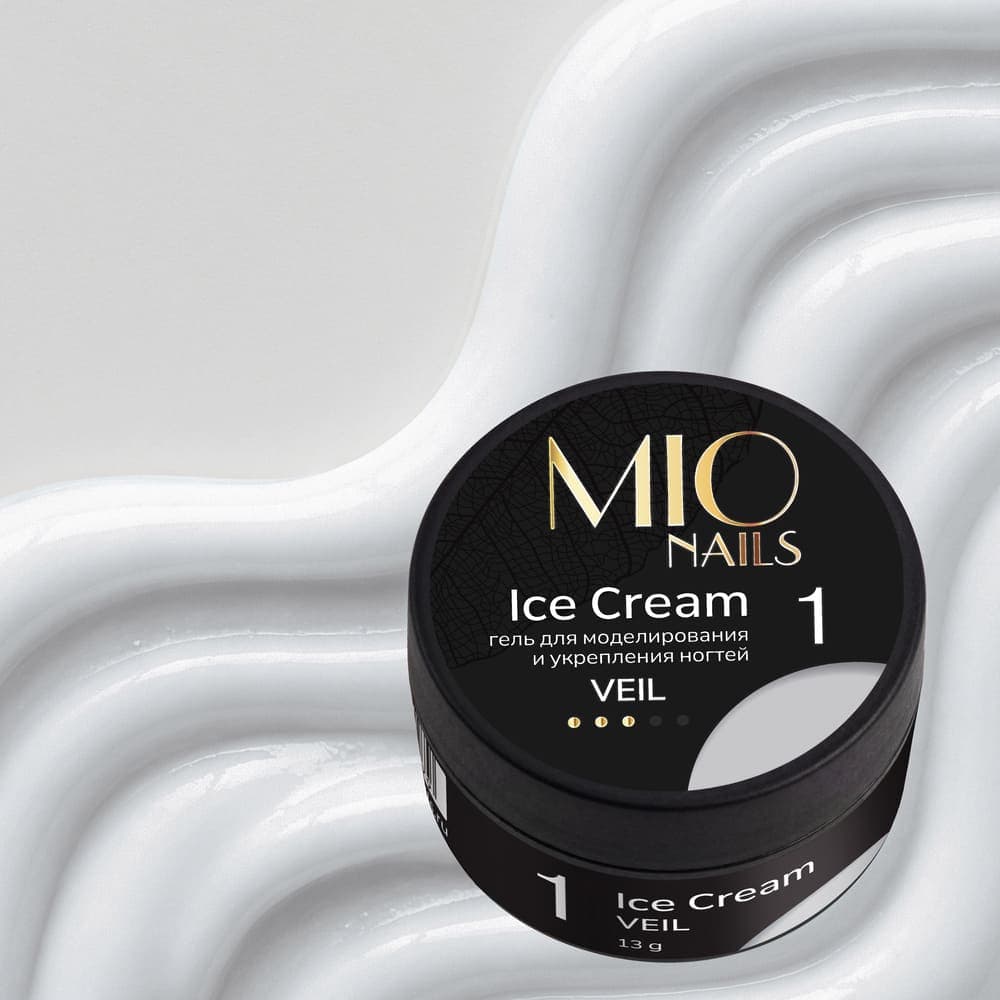 MIO Nails, Гель для моделирования ногтей Ice Cream Gel Veil- #01 13г