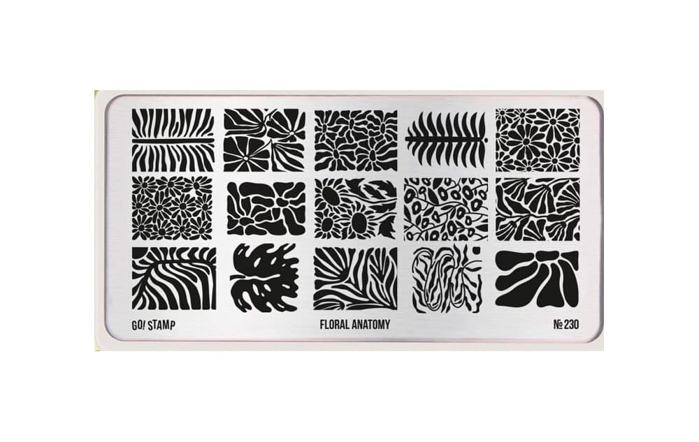 Go! Stamp, Пластина для стемпинга 230 Floral Anatomy