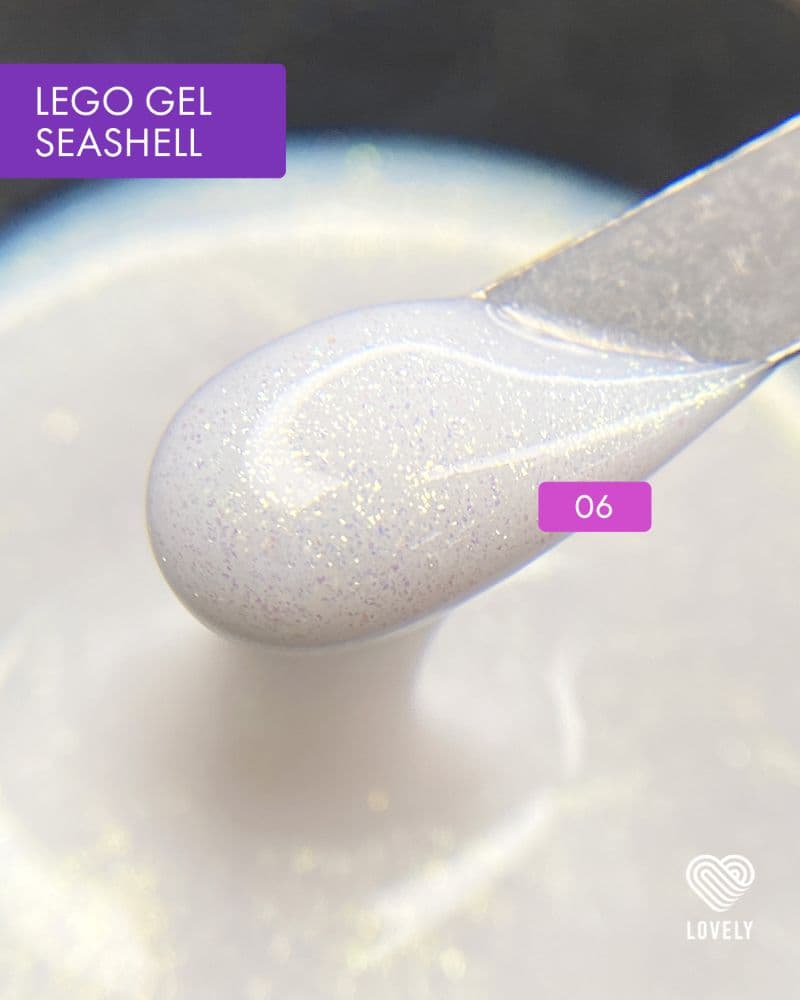 Lovely, Гель для наращивания и укрепления Lego Gel Seashell 06, 15 ml