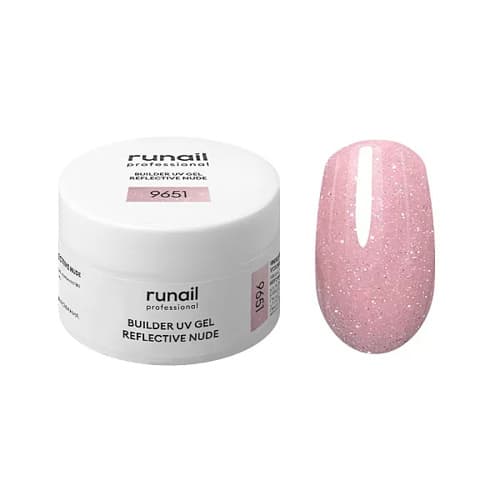 Runail, Моделирующий УФ-гель светоотражающий BUILDER UV GEL REFLECTIVE NUDE 15 г №9651