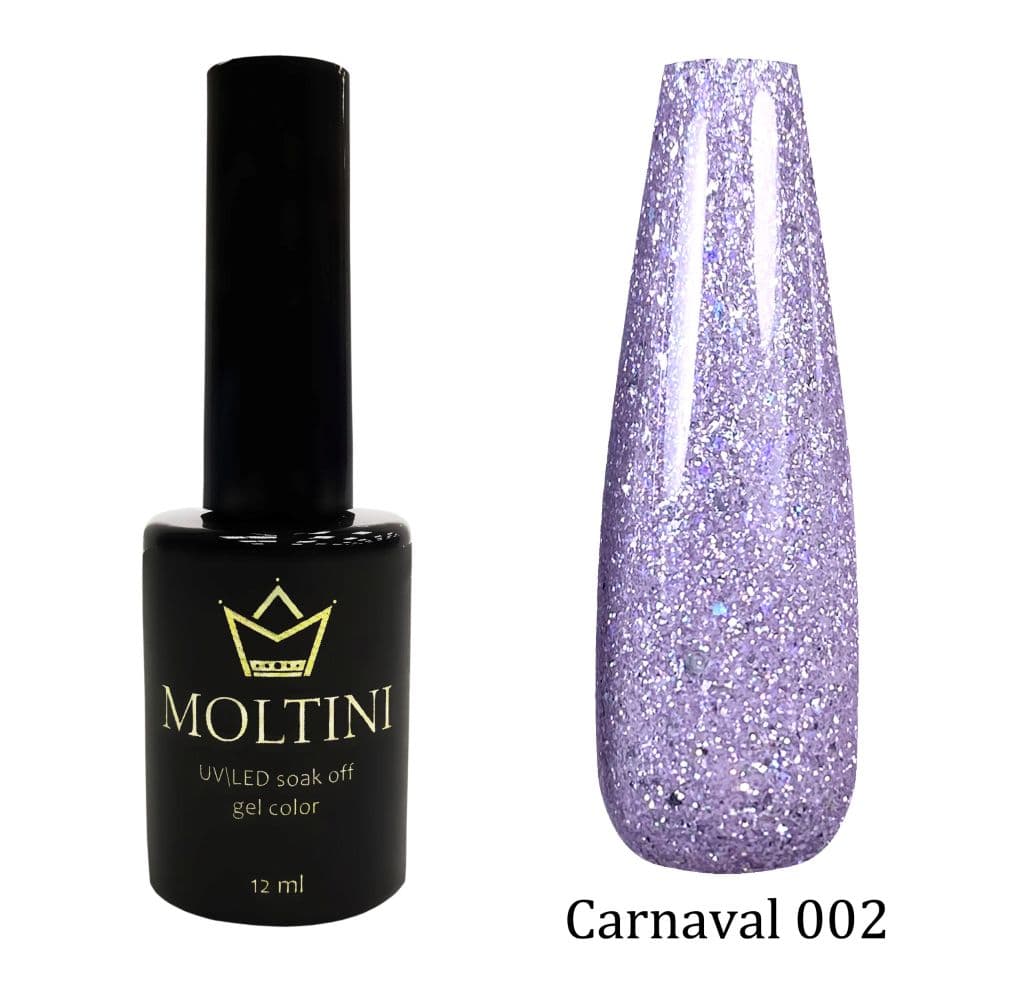 MOLTINI светоотраж.голографический лак "Carnaval" 002. 12 мл.