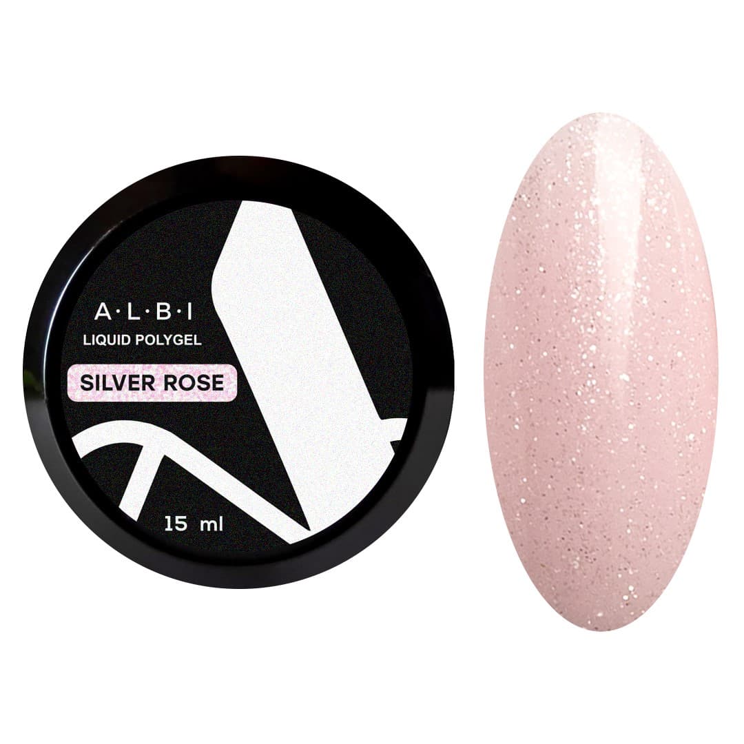ALBI, Жидкий гель LIQUID POLYGEL Silver rose,30ml (банка)
