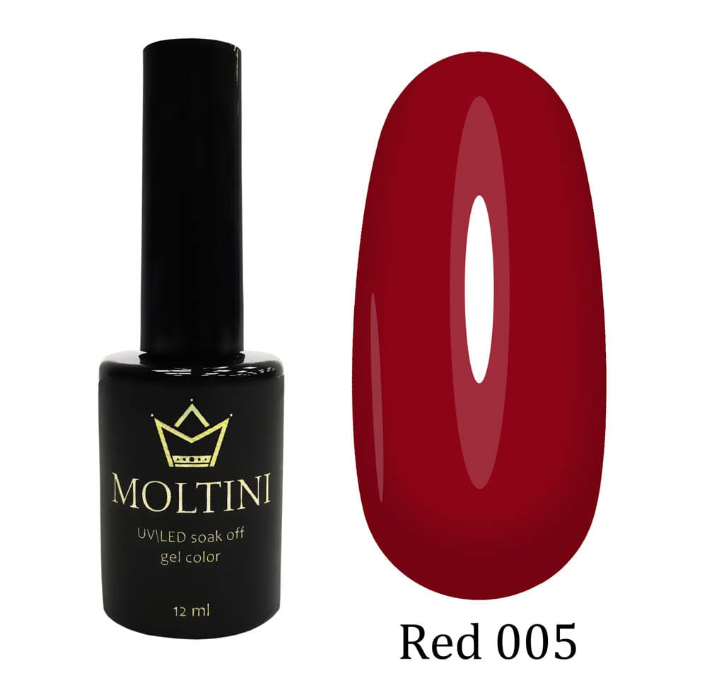 Moltini цветной гель-лак Red № 005. 12 мл.