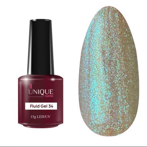 Unique, Гель Флюид 34 (Fluid Gel 34) (15ml)