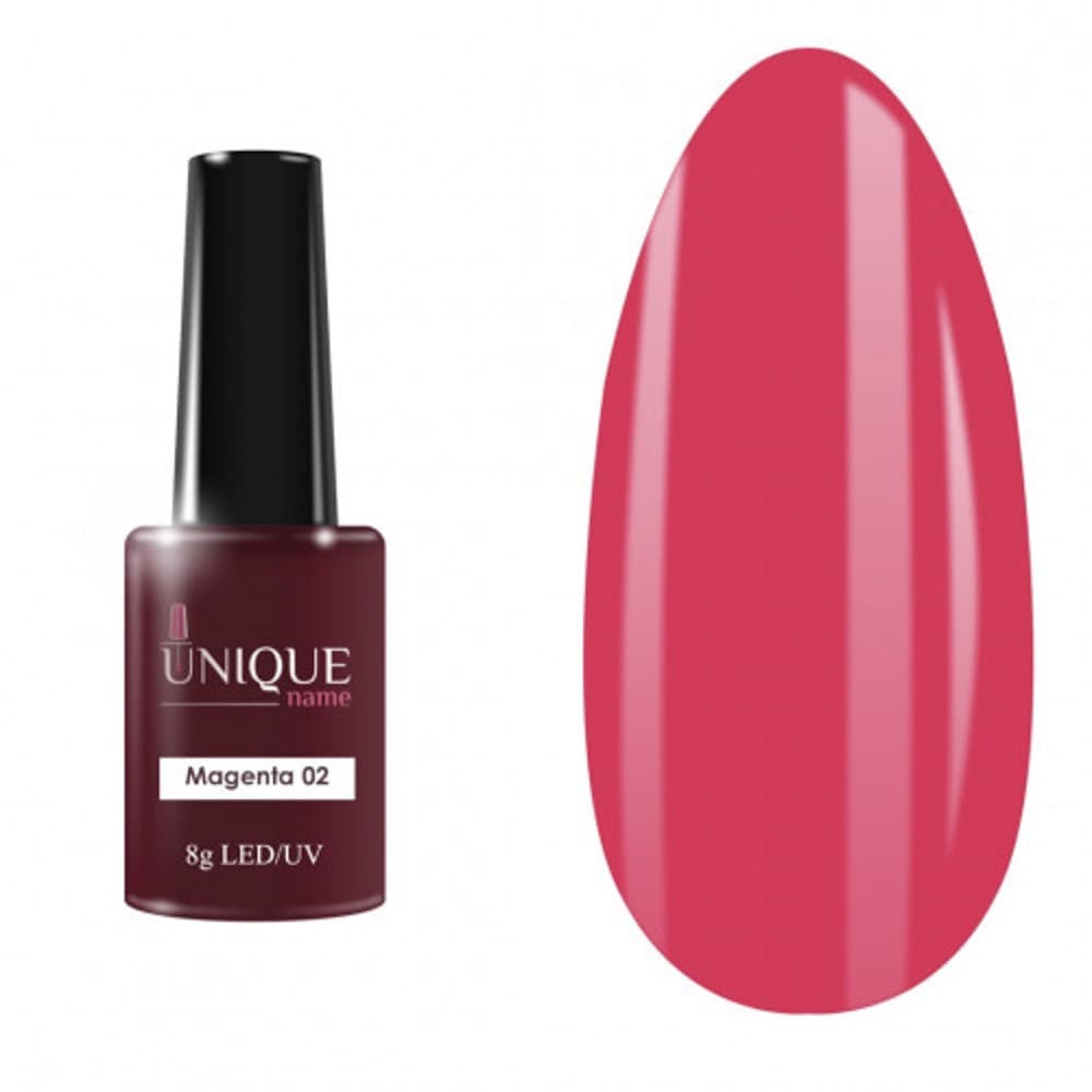 Unique, Гель-лак Маджента №02 (Magenta №02) (8ml)