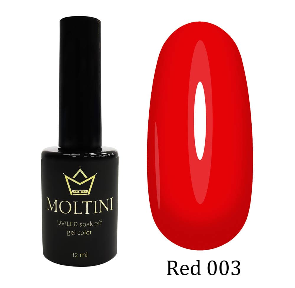 Moltini цветной гель-лак Red № 003. 12 мл.