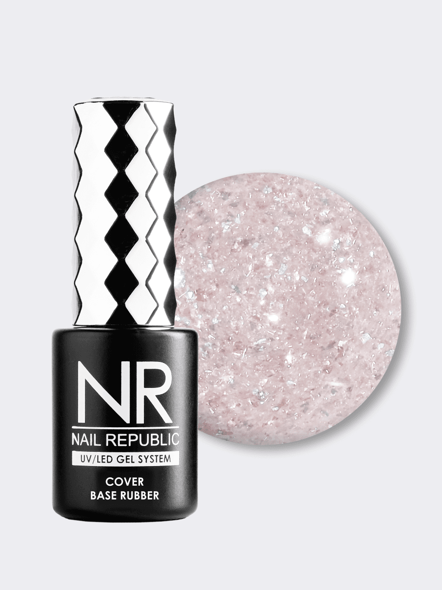 Nail Republic, BASE Камуфлирующая №032 с шиммером (10 мл)