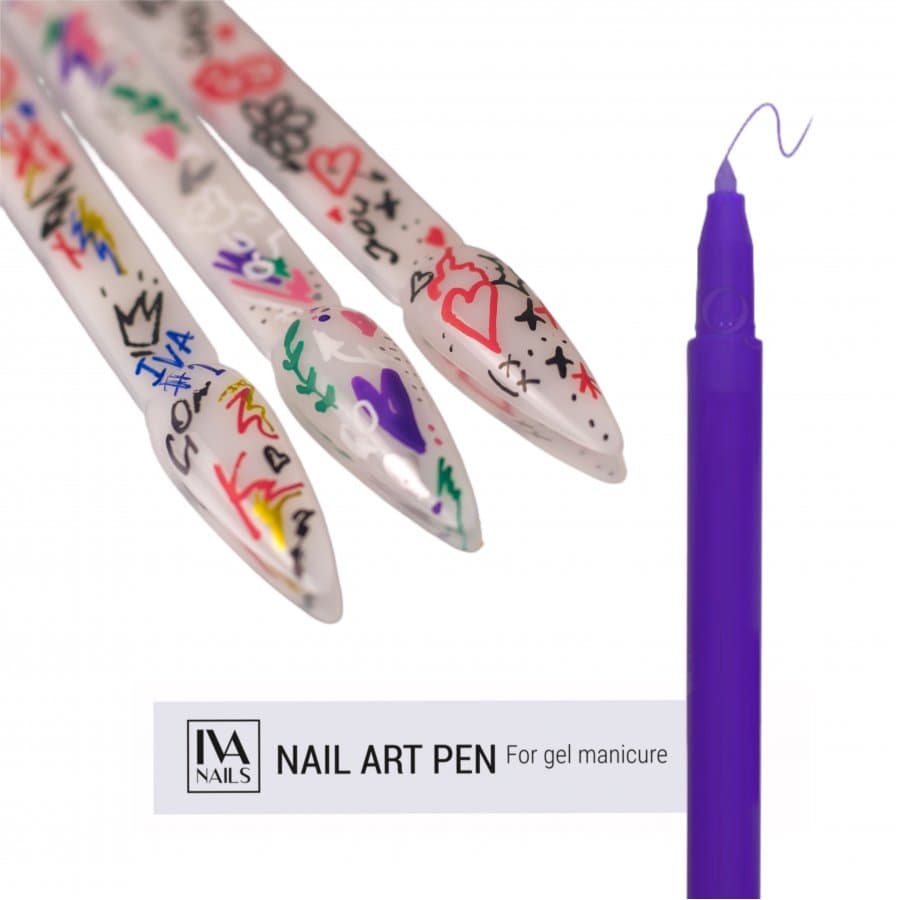 IVA nails, Акриловый фломастер (Purple) 07