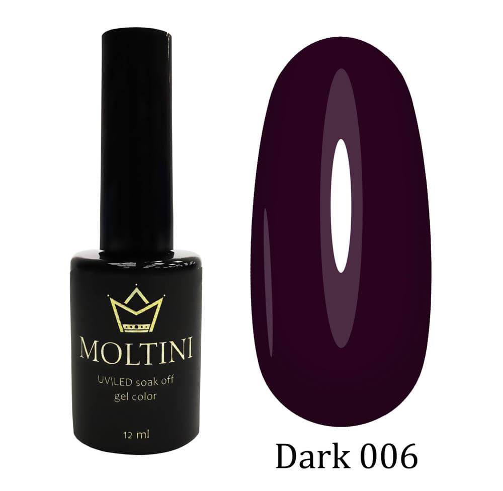 Moltini цветной гель-лак  "Dark" № 006. 12 мл.