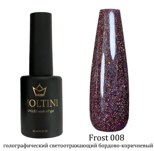 Moltini светоотр.голограф.гель-лак Frost 008. 12мл
