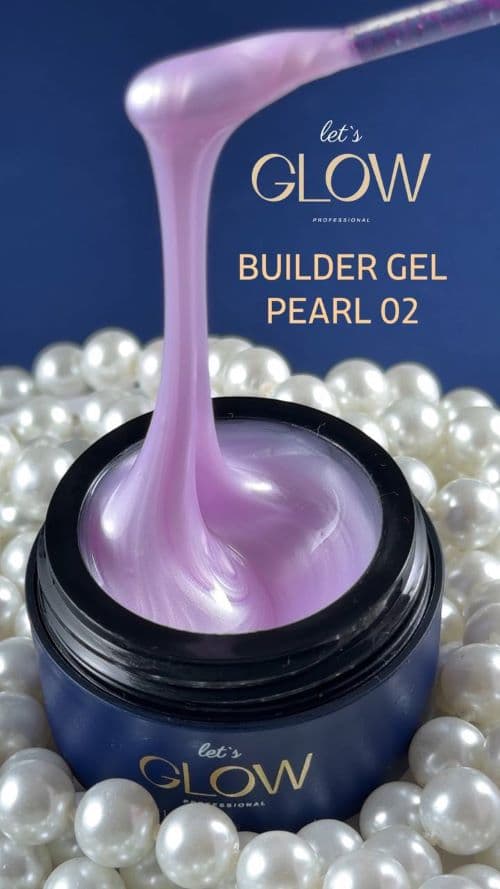 LetsGlow Строительный гель Жемчуг Builder gel Pearl 02 13гр