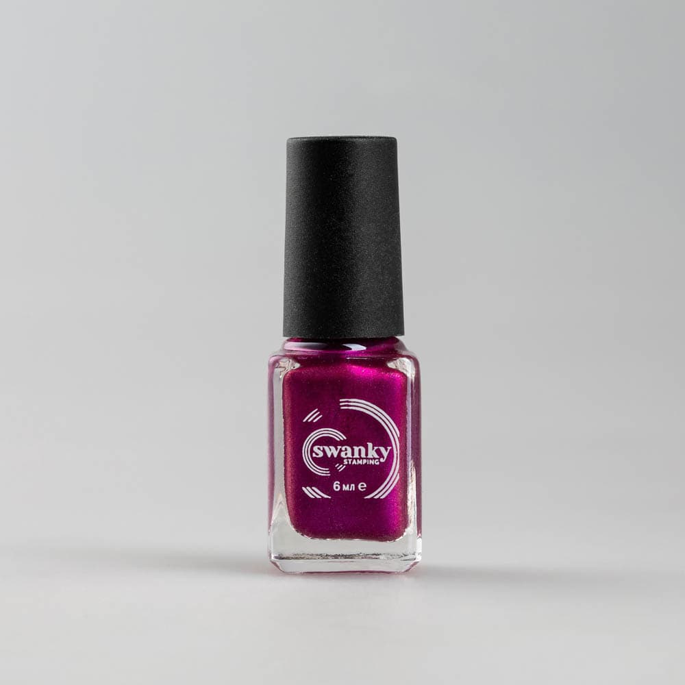 Swanky Stamping, Лак для стемпинга M010, красно-пурпурный 6мл #
