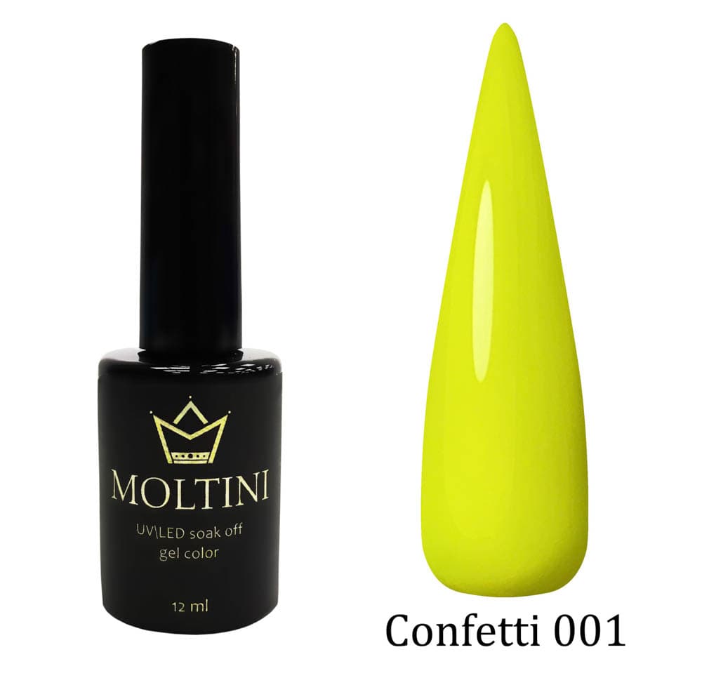Moltini цветной гель-лак "Confetti" 001. 12 мл.#