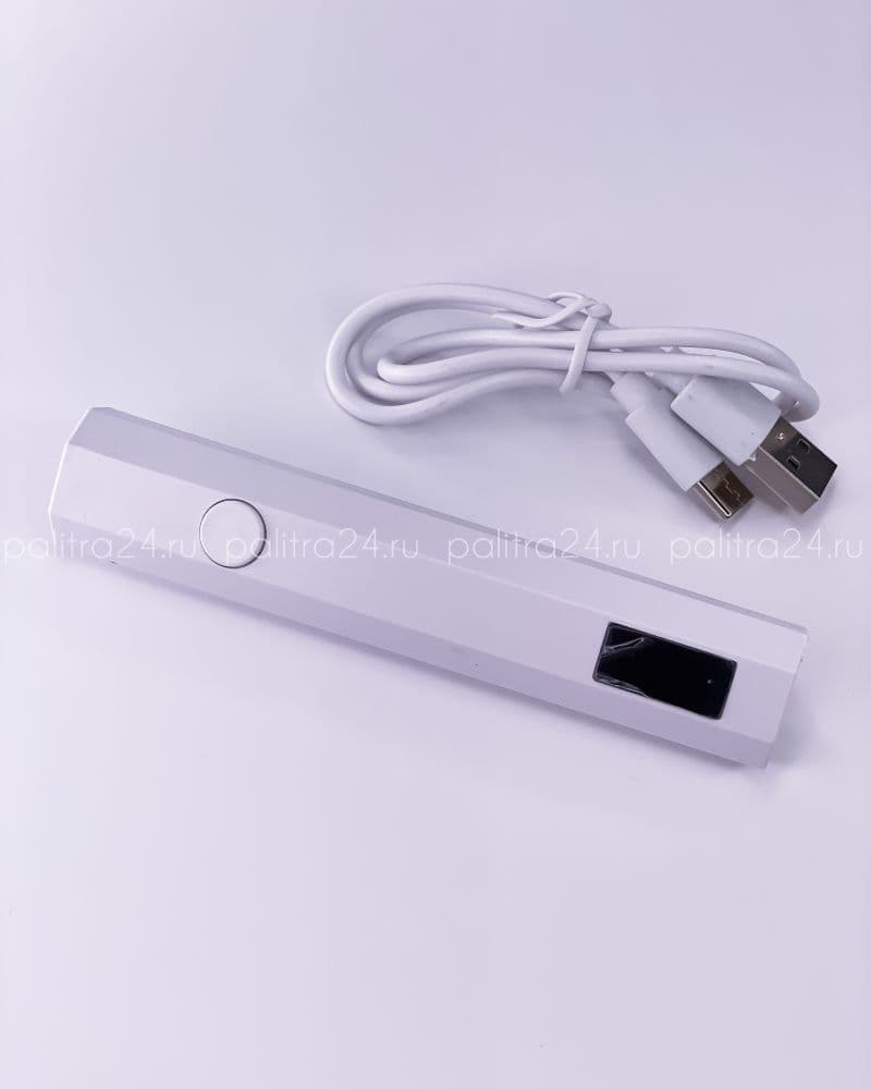 TH Фонарик УФ USB (с дисплеем) белый