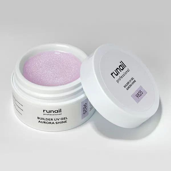 Runail, Моделирующий УФ-гель с шиммером BUILDER UV GEL AURORA SHINE 15 г №9825