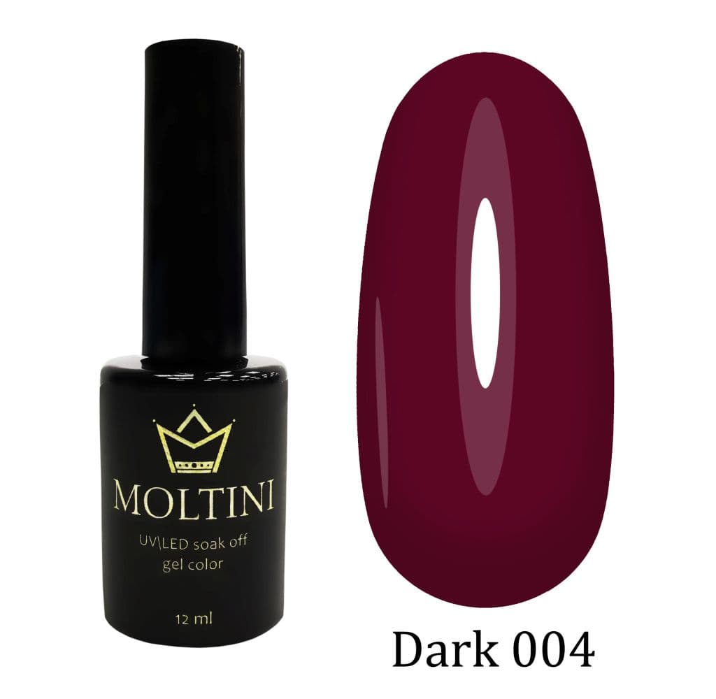 Moltini цветной гель-лак  "Dark" № 004. 12 мл.