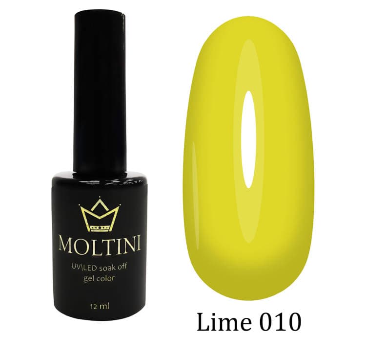 Moltini цветной гель-лак "Lime" 010. 12 мл.
