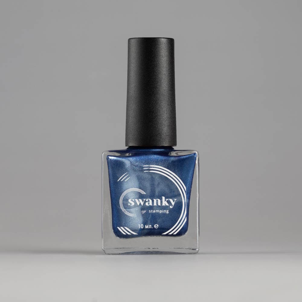 Swanky Stamping, Лак для стемпинга M009 джинсовый, 10мл #