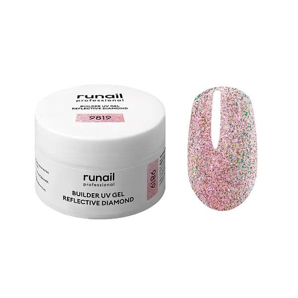 Runail, Моделирующий УФ-гель светоотражающий BUILDER UV GEL REFLECTIVE DIAMOND 15 г №9819