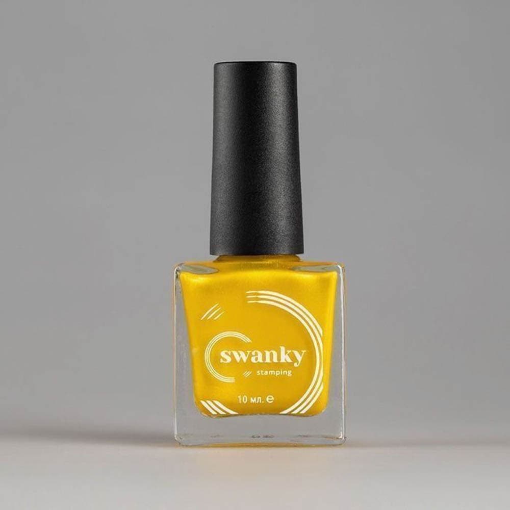 Swanky Stamping, Лак для стемпинга M005, желтое золото 10мл #
