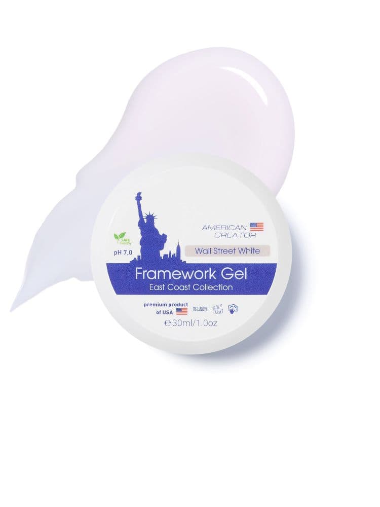 American Creator, Гель для наращивания ногтей East Coast-Framework Gel "Wall Street White" (30ml)